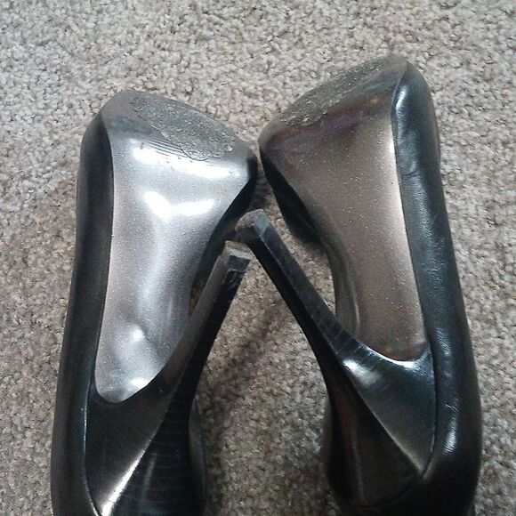 Jessica Simpson black open toe heels Sz 7 EUC - Picture 9 of 9